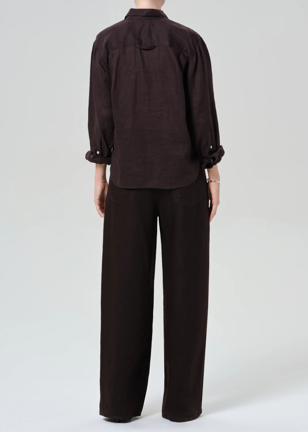 Brynn Drawstring Trouser | Chocolate Linen