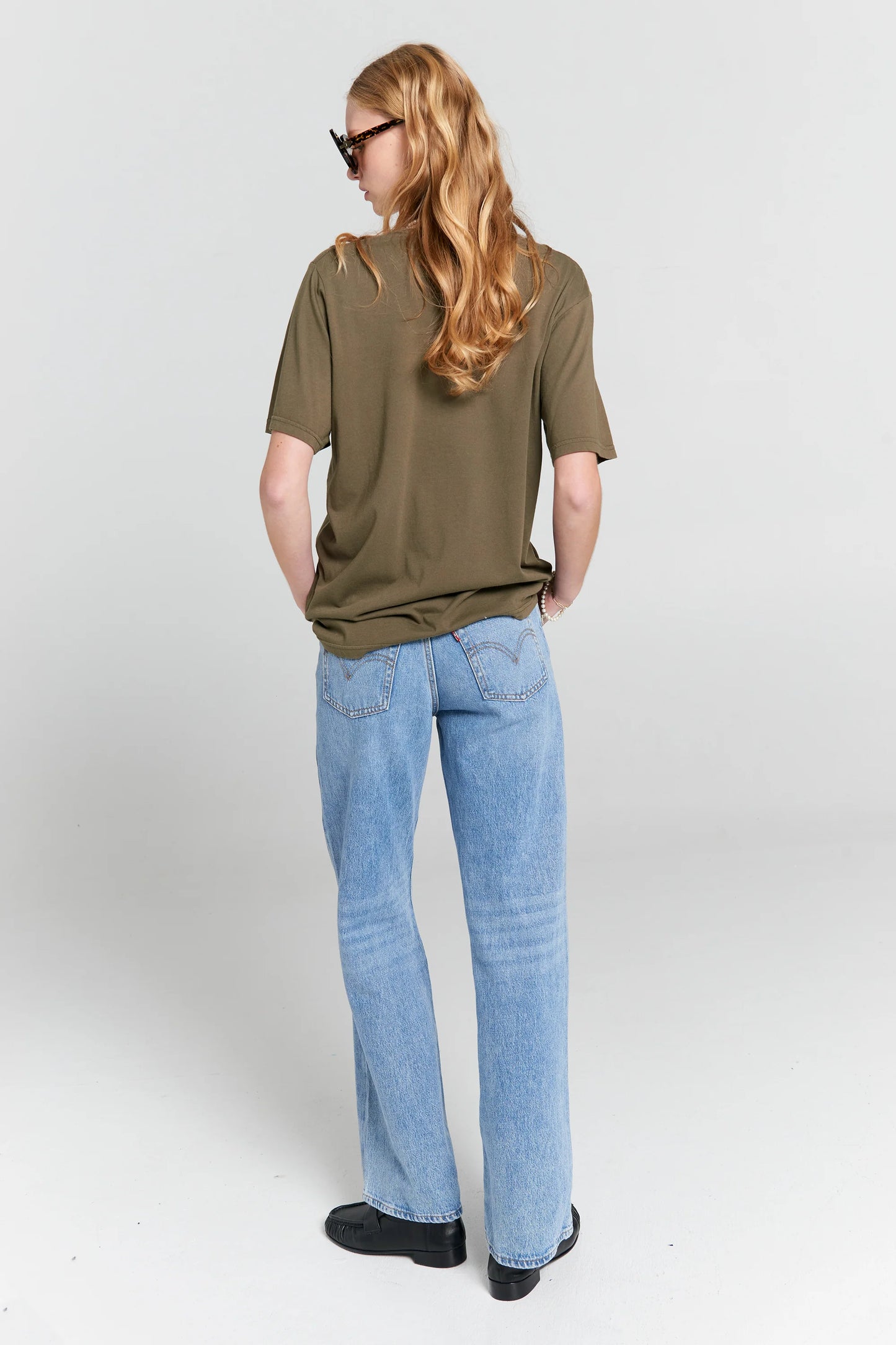 Embroidered Runaway Girl Classic T-Shirt | Hunter Green