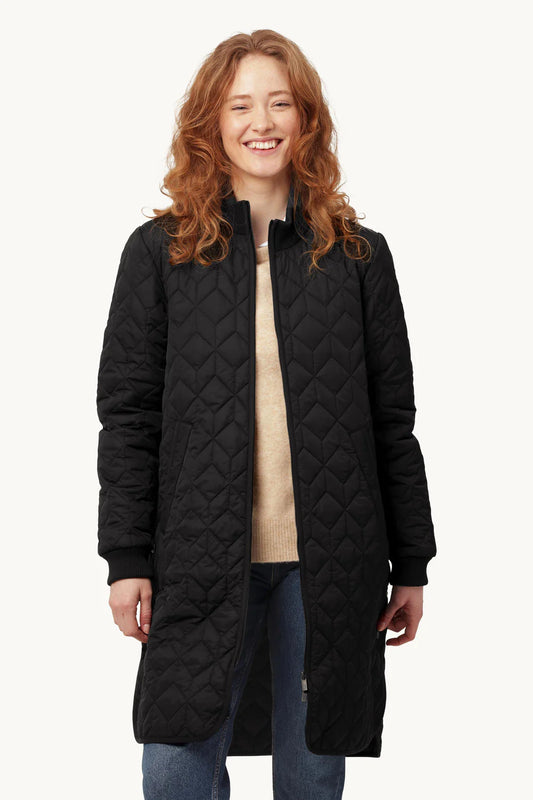 ART06 Long Quilt Coat | Black