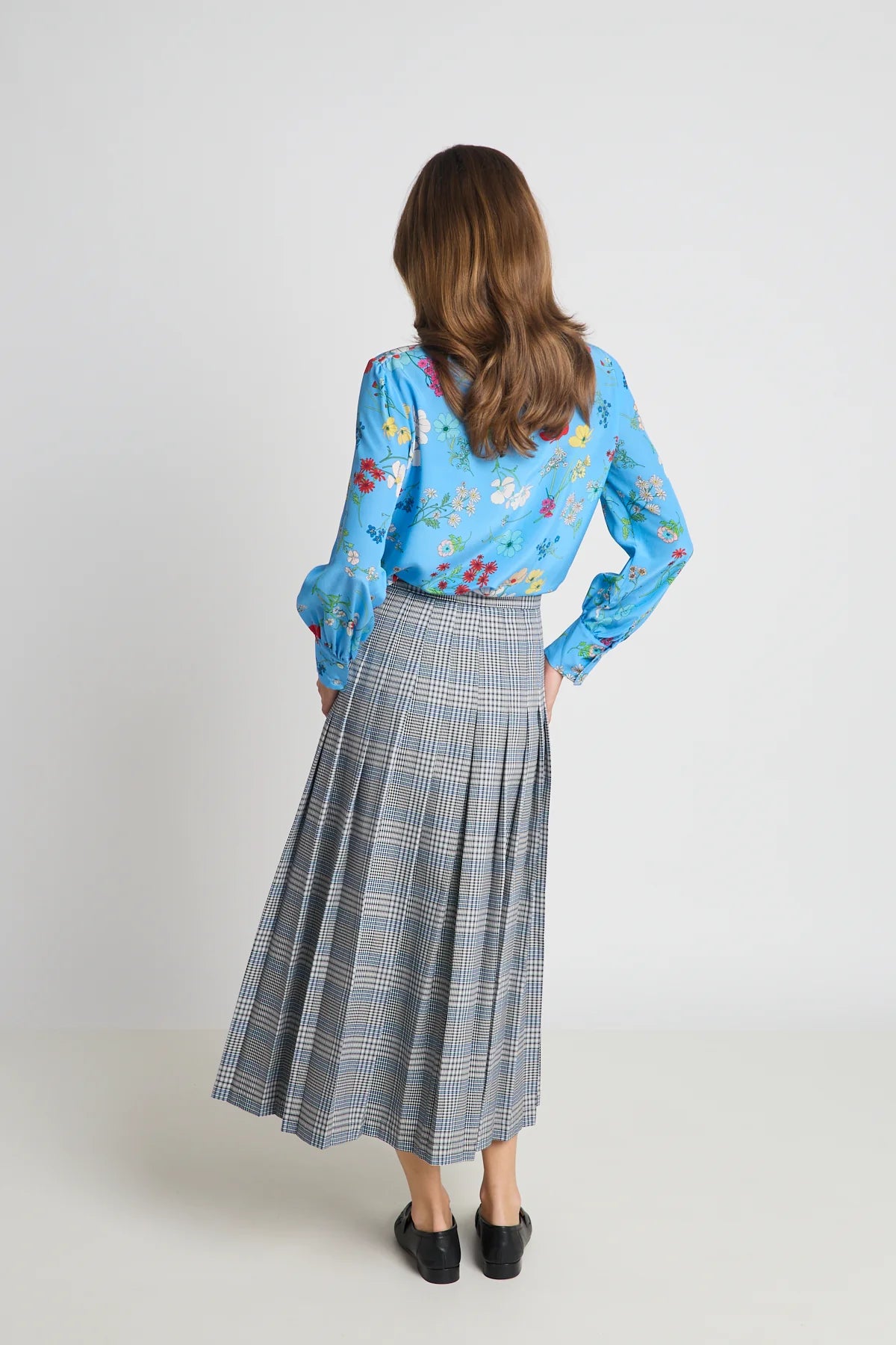 Nessie Kilt | Blue Houndstooth