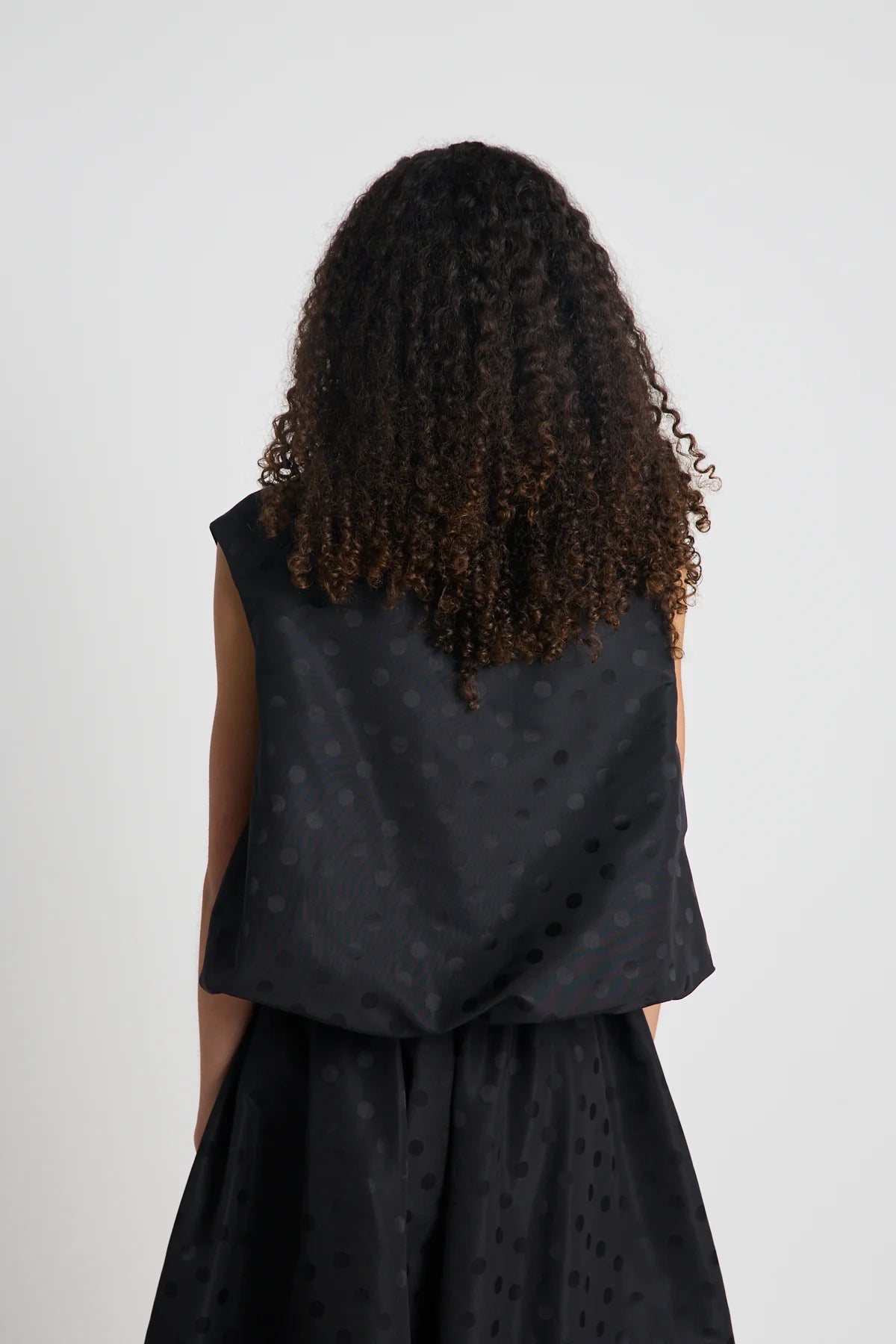 Self Portrait Top | Black Spot Jacquard
