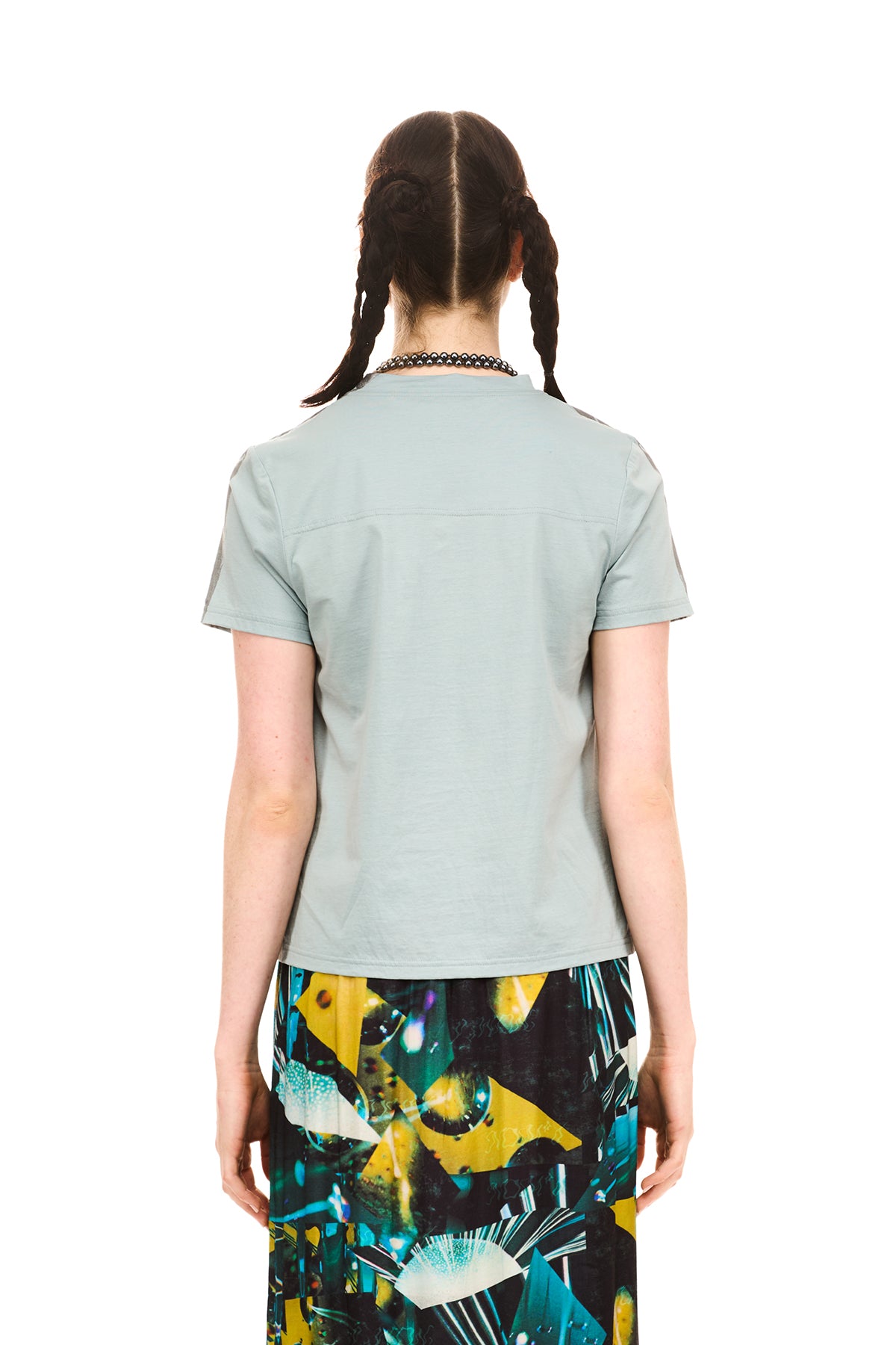 Foiled Tee | Blue Mercerised Cotton