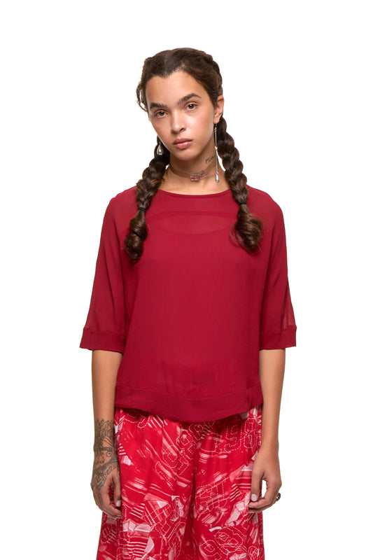 New Discus Top | Dark Red