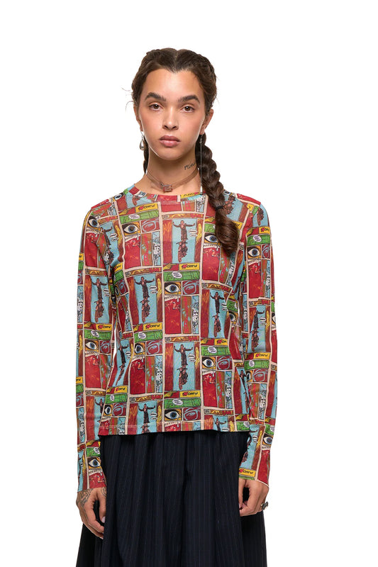 New Fit Long Sleeve | Comic Strip Print