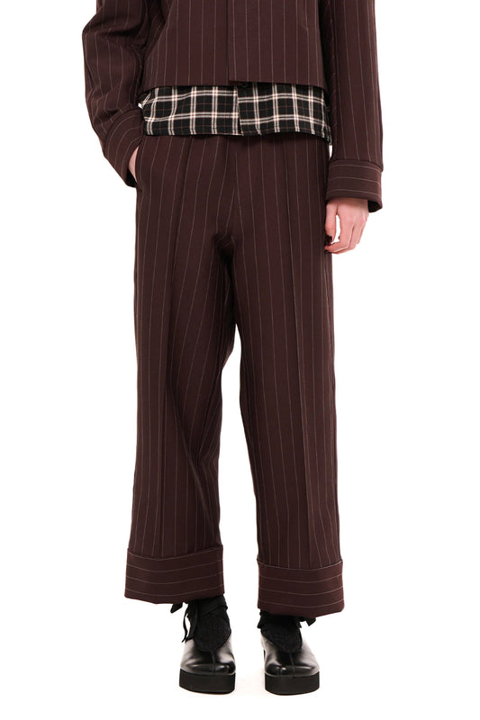 Groove Pant Bonded Pinstripe | Chocolate