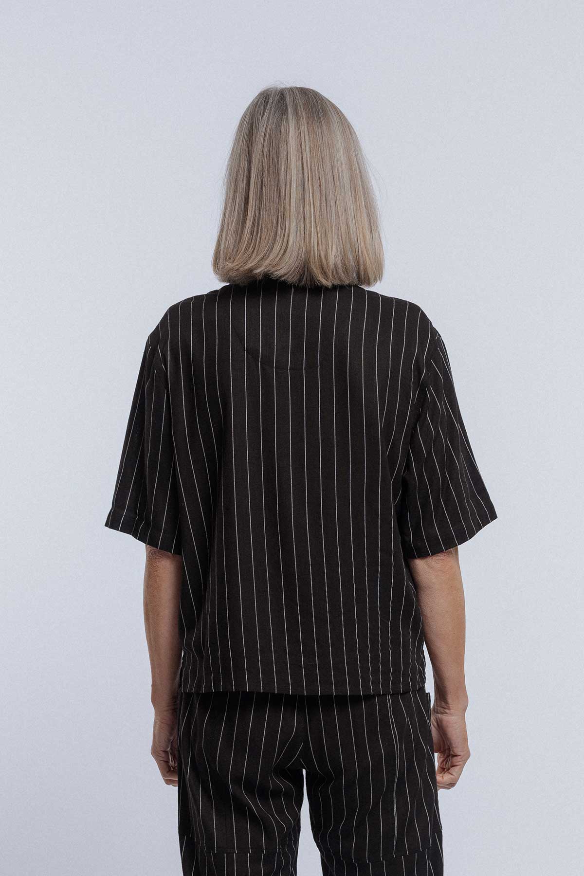 Smoking Shirt | Black Stripe