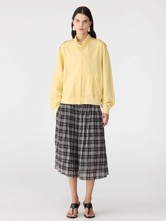 Viscose Linen Summer Jacket | Pale Yellow
