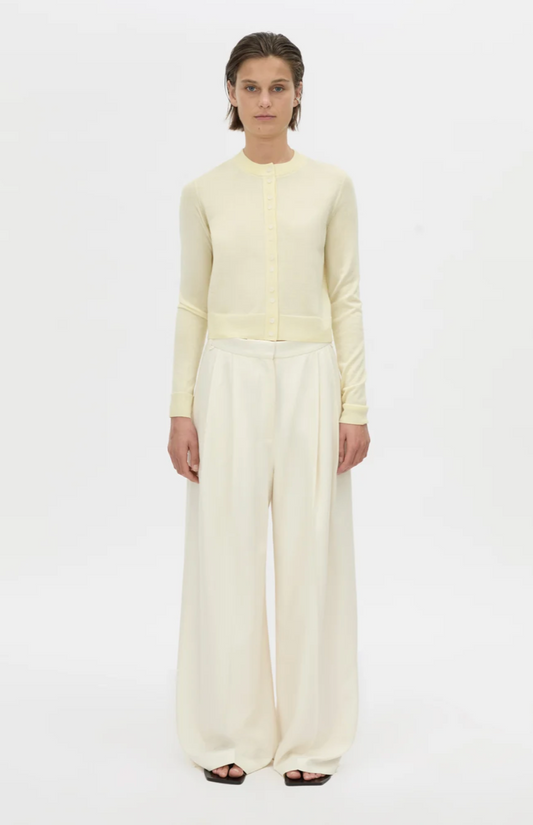 Leona Knit Cardigan | Soft Lemon
