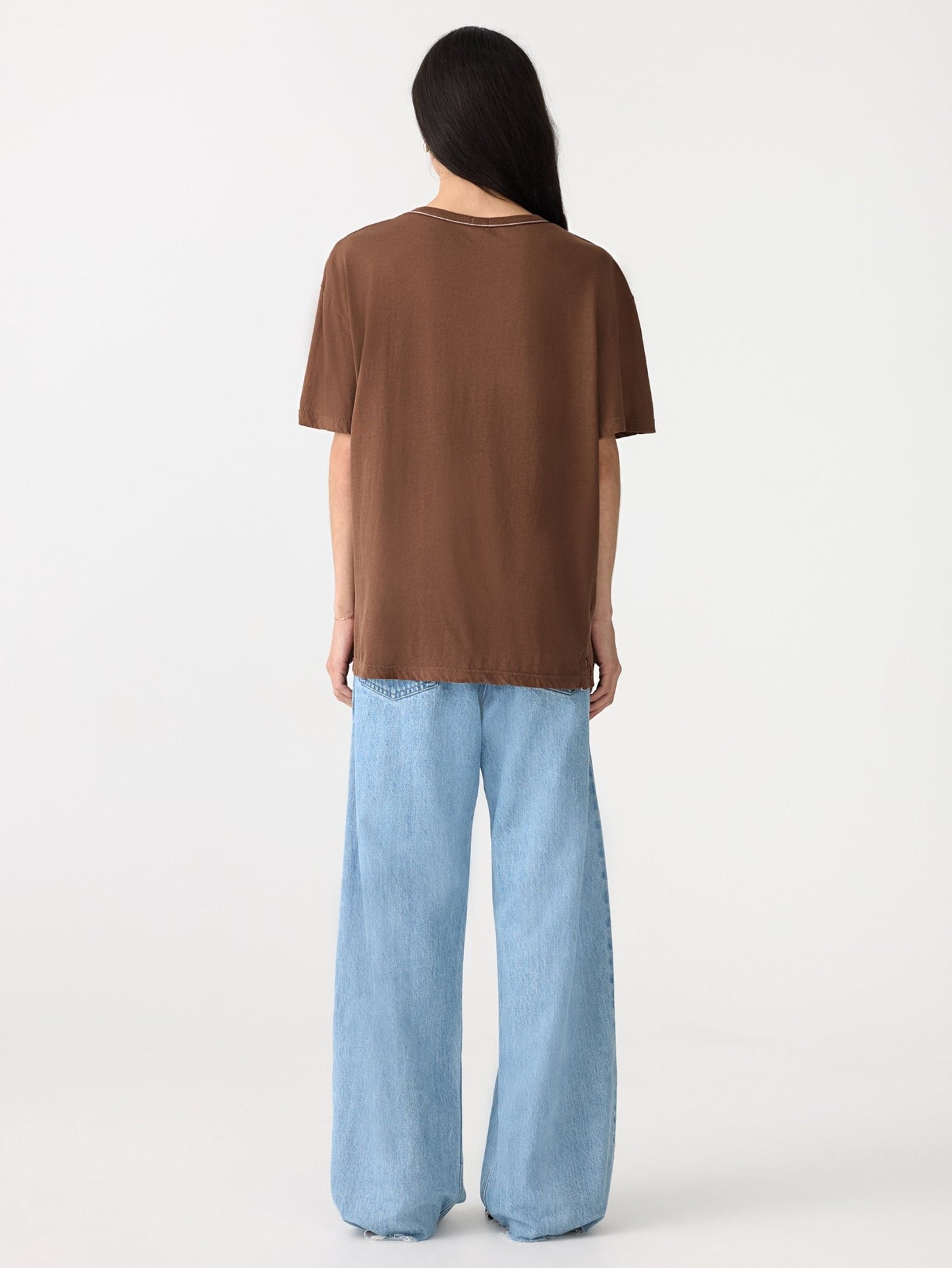 bassike | Boyfriend Heritage T-shirt | Chocolate Brown | Palm Boutique