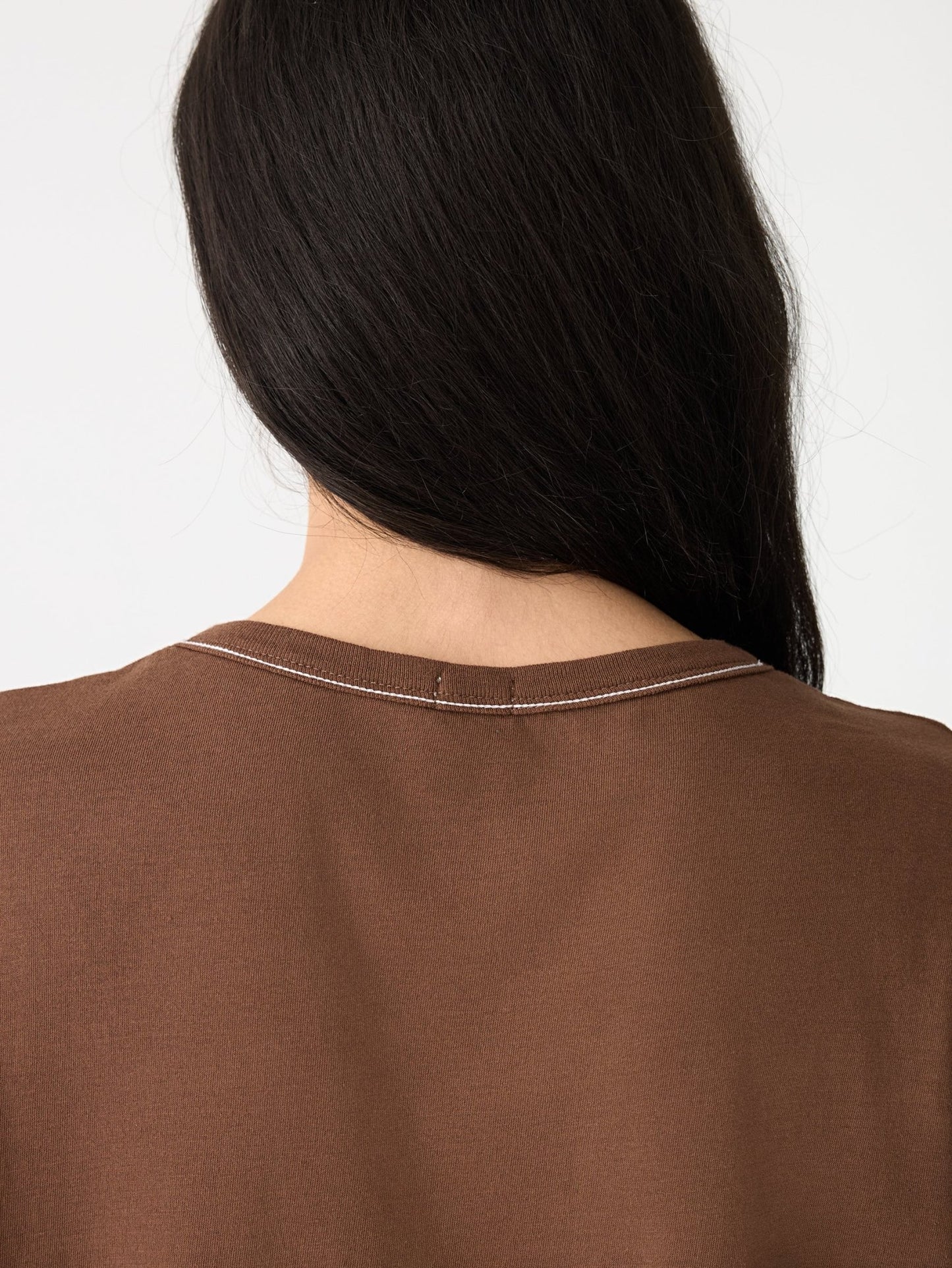 bassike | Boyfriend Heritage T-shirt | Chocolate Brown | Palm Boutique