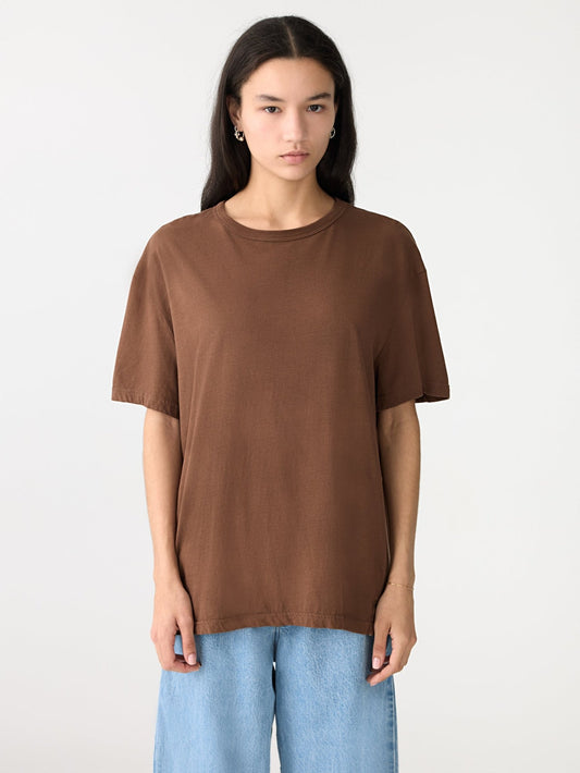 bassike | Boyfriend Heritage T-shirt | Chocolate Brown | Palm Boutique
