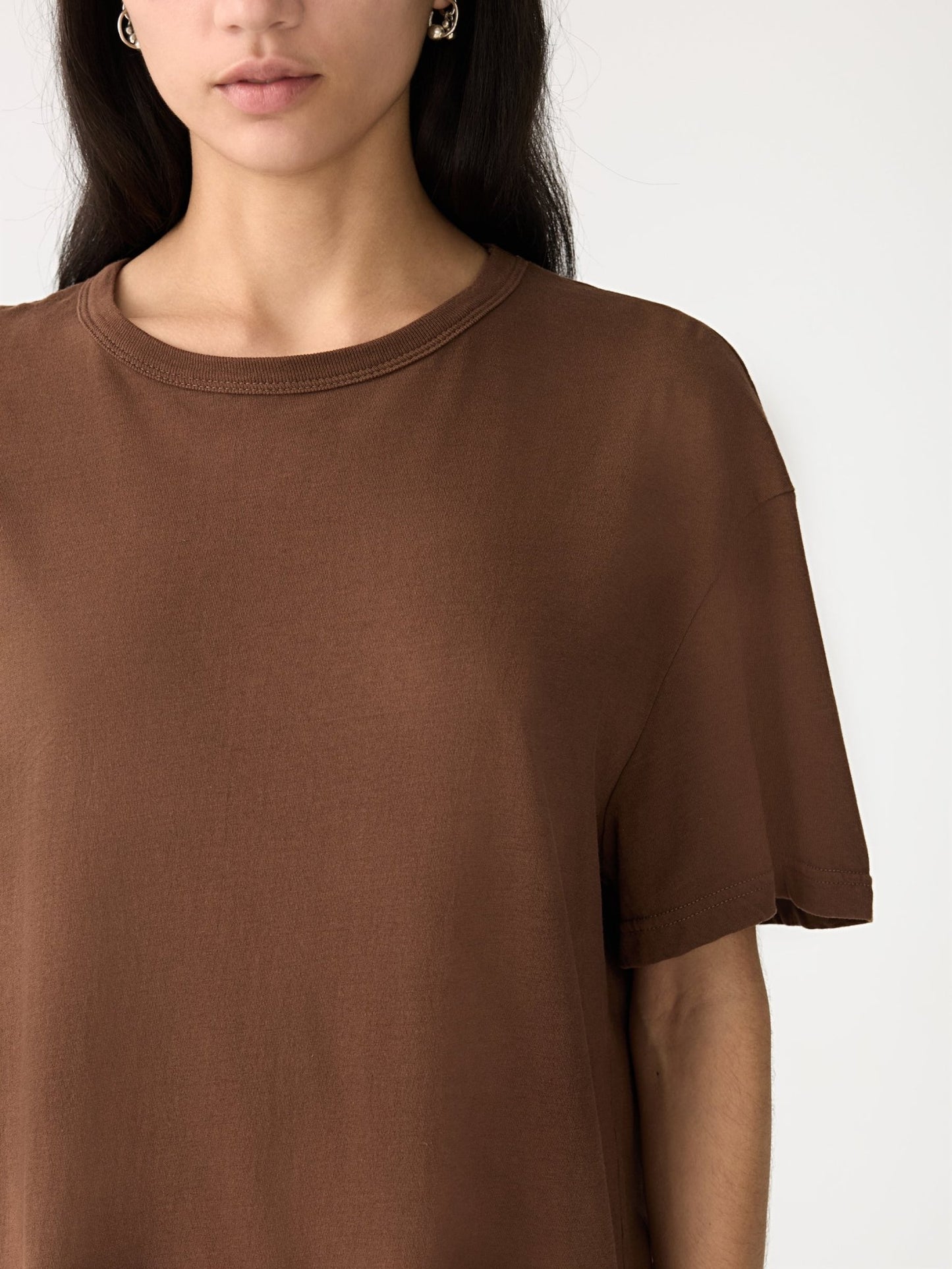 bassike | Boyfriend Heritage T-shirt | Chocolate Brown | Palm Boutique
