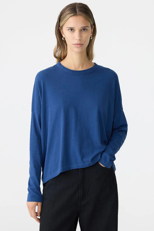 bassike | Circle l/s t.shirt | Washed Ink | Palm Boutique