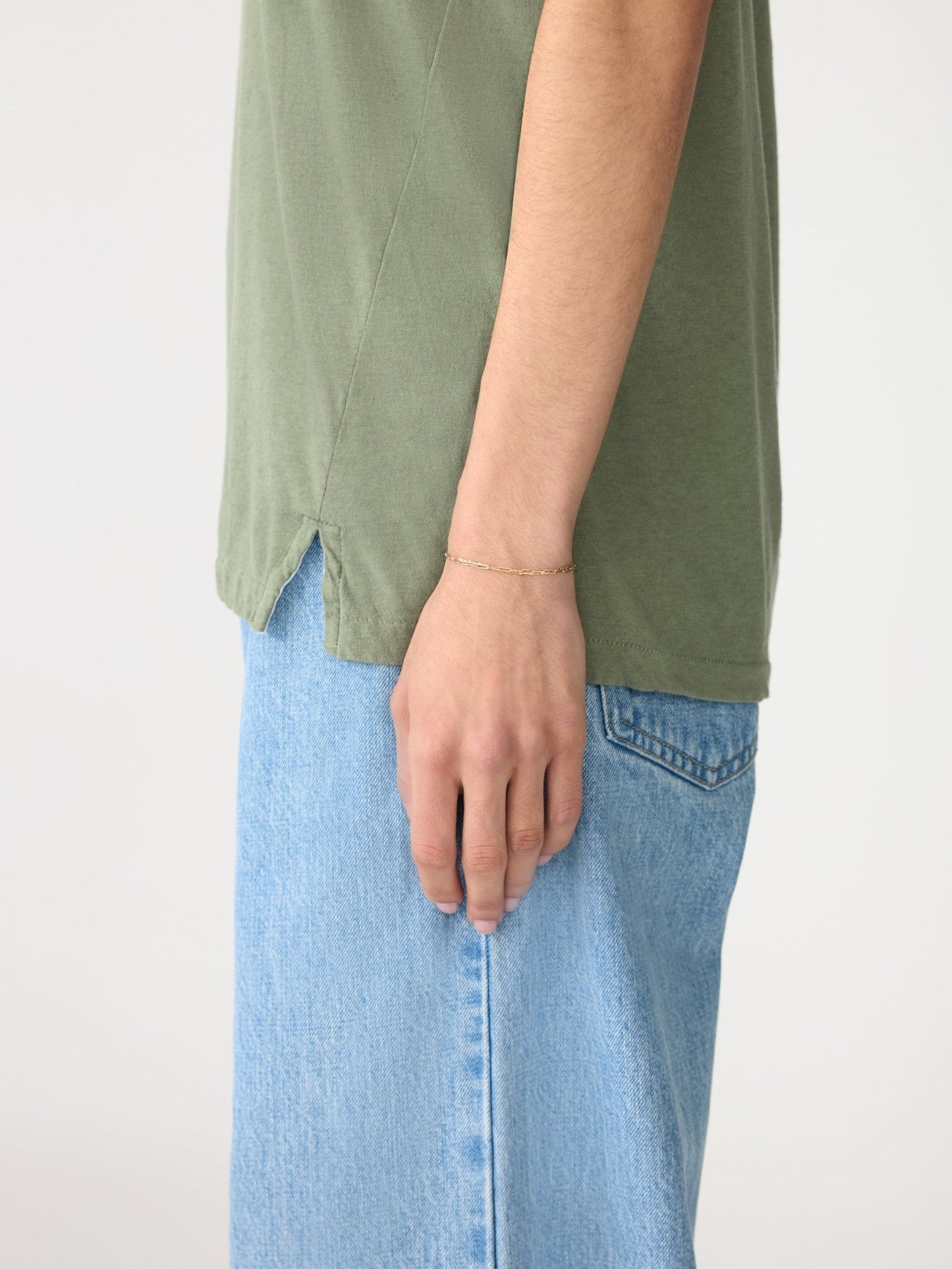 bassike | Classic t-shirt | Dark Sage | Palm Boutique