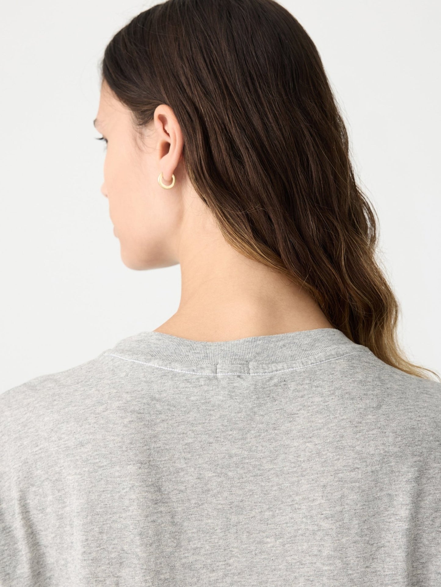 bassike | Classic t-shirt | Grey Marl | Palm Boutique