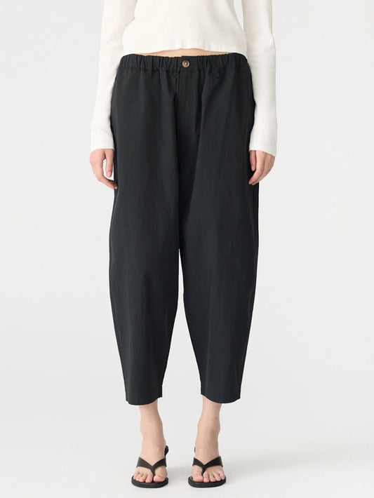 bassike | Crushed Cotton Summer Pant | Black | Palm Boutique