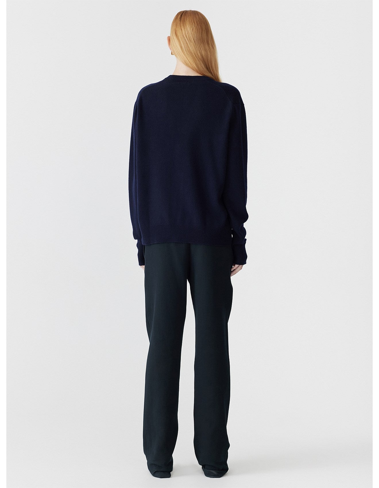 bassike | Low V - Neck Slouch Knit | Ink | Palm Boutique