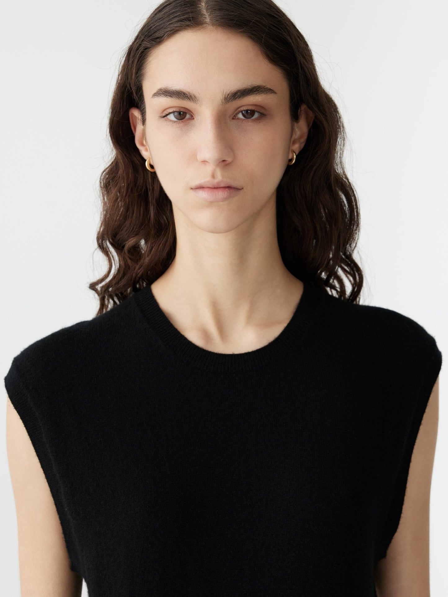 bassike | Slim Muscle Tank | Black Merino Cashmere | Palm Boutique