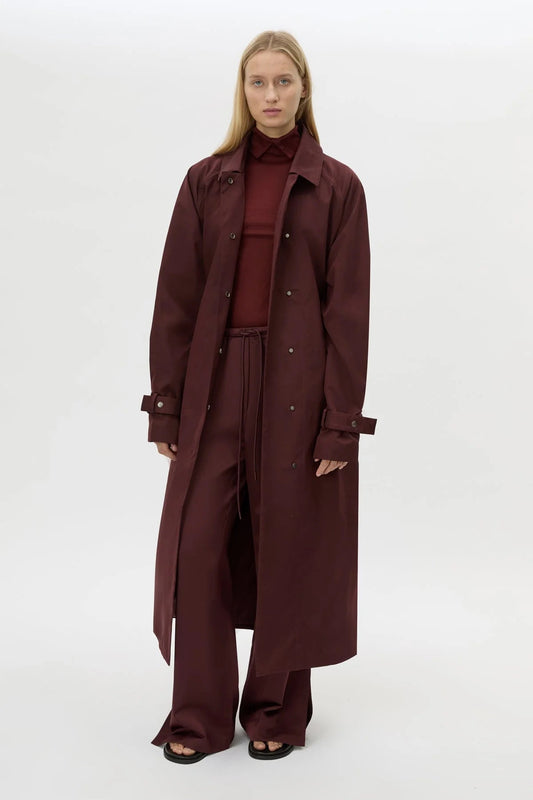 Camilla and Marc | Dia Trench Coat | Burgundy | Palm Boutique