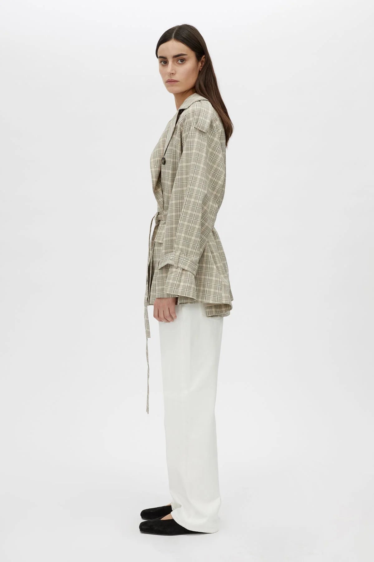Camilla and Marc | Kinetic Tattersal Trench | Taupe Check | Palm Boutique