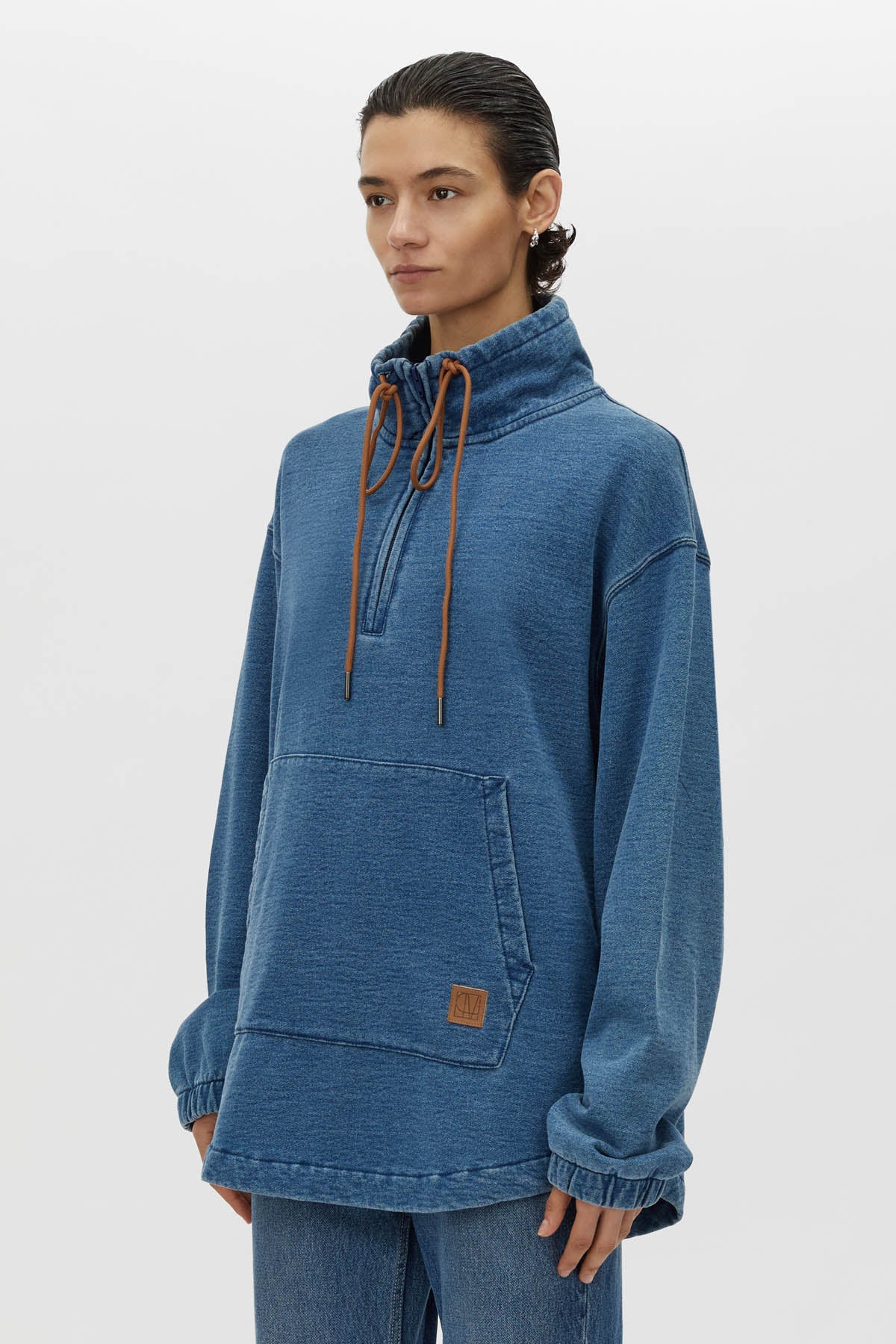 Camilla and Marc | Meena Denim Fleece Pullover | Classic Blue | Palm Boutique