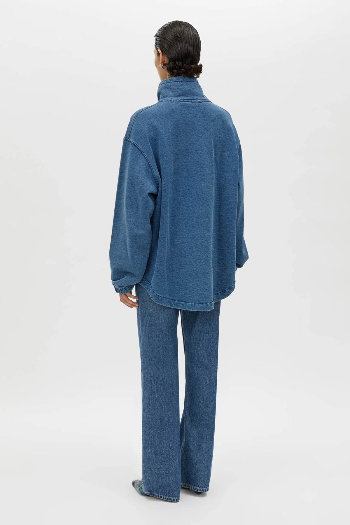 Camilla and Marc | Meena Denim Fleece Pullover | Classic Blue | Palm Boutique