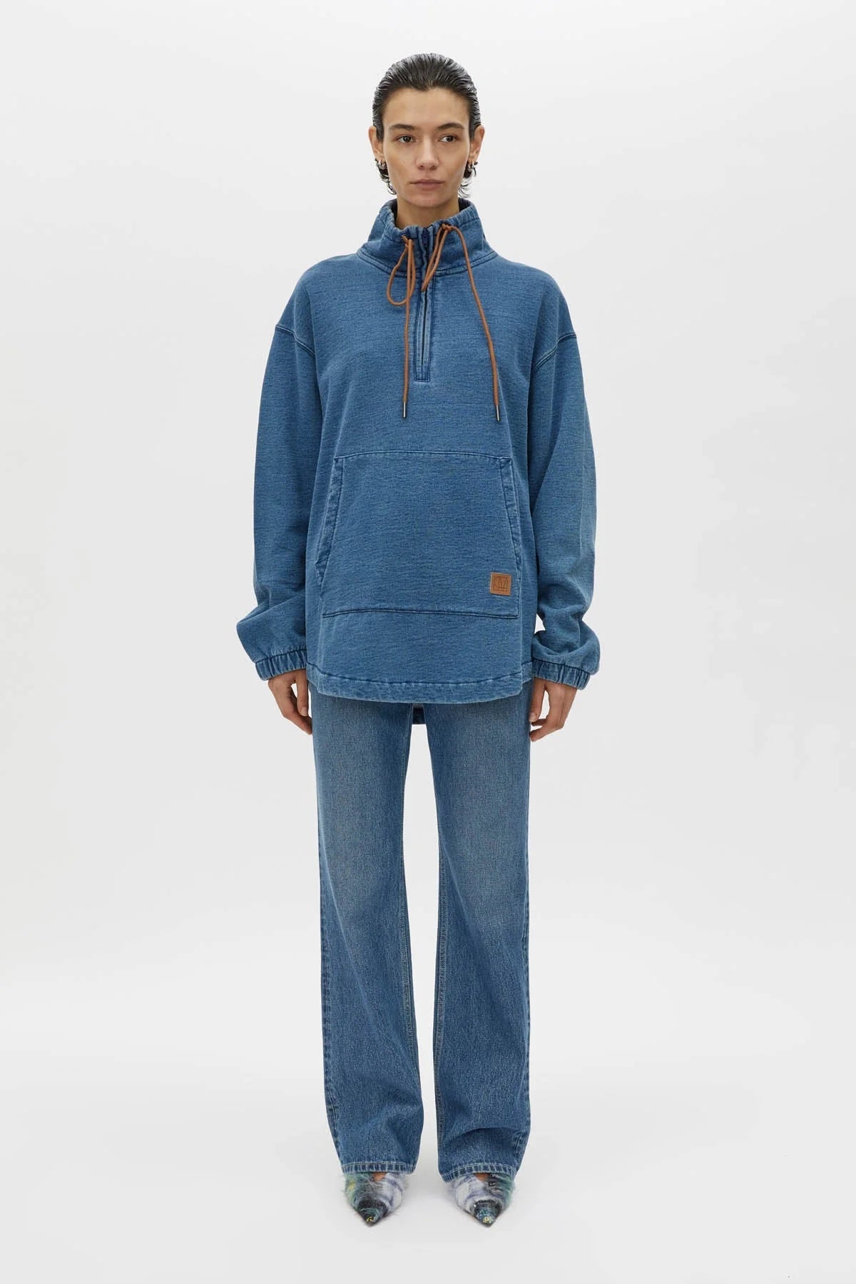 Camilla and Marc | Meena Denim Fleece Pullover | Classic Blue | Palm Boutique