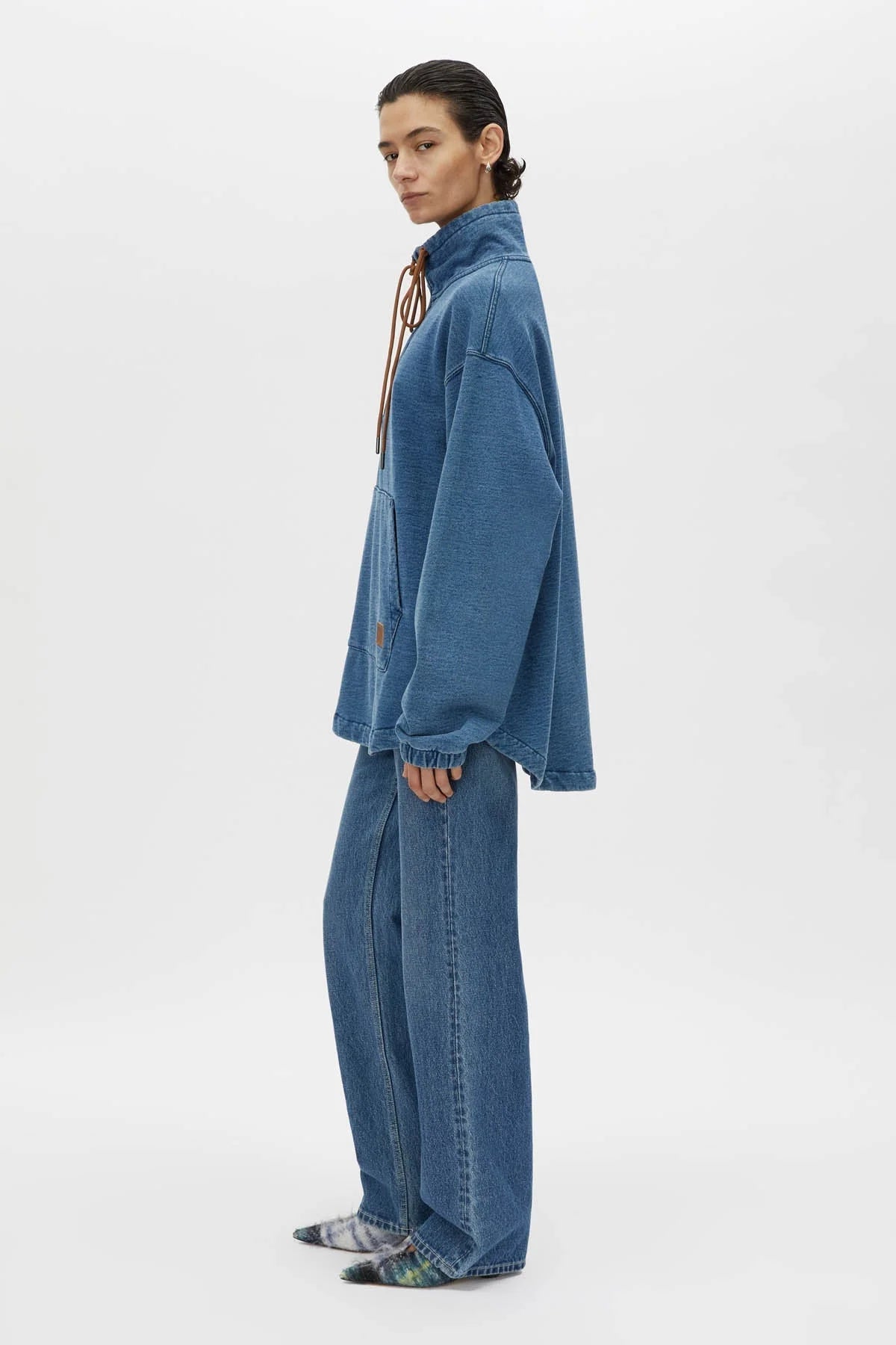 Camilla and Marc | Meena Denim Fleece Pullover | Classic Blue | Palm Boutique