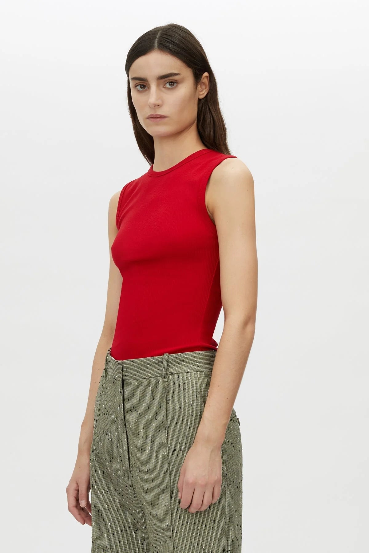 Camilla and Marc | Nora Crew Tank | Ruby Red | Palm Boutique