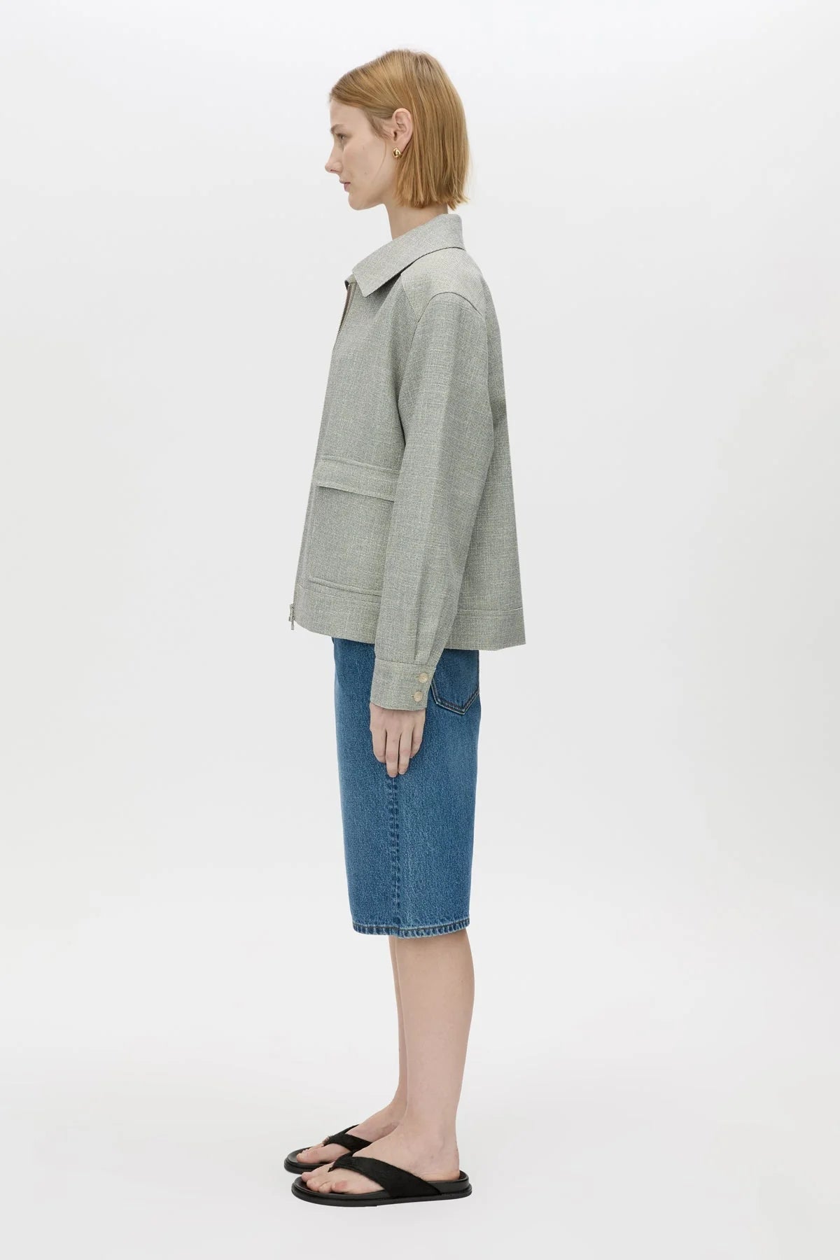 Camilla and Marc | Wright Collared Jacket | Reed Green | Palm Boutique