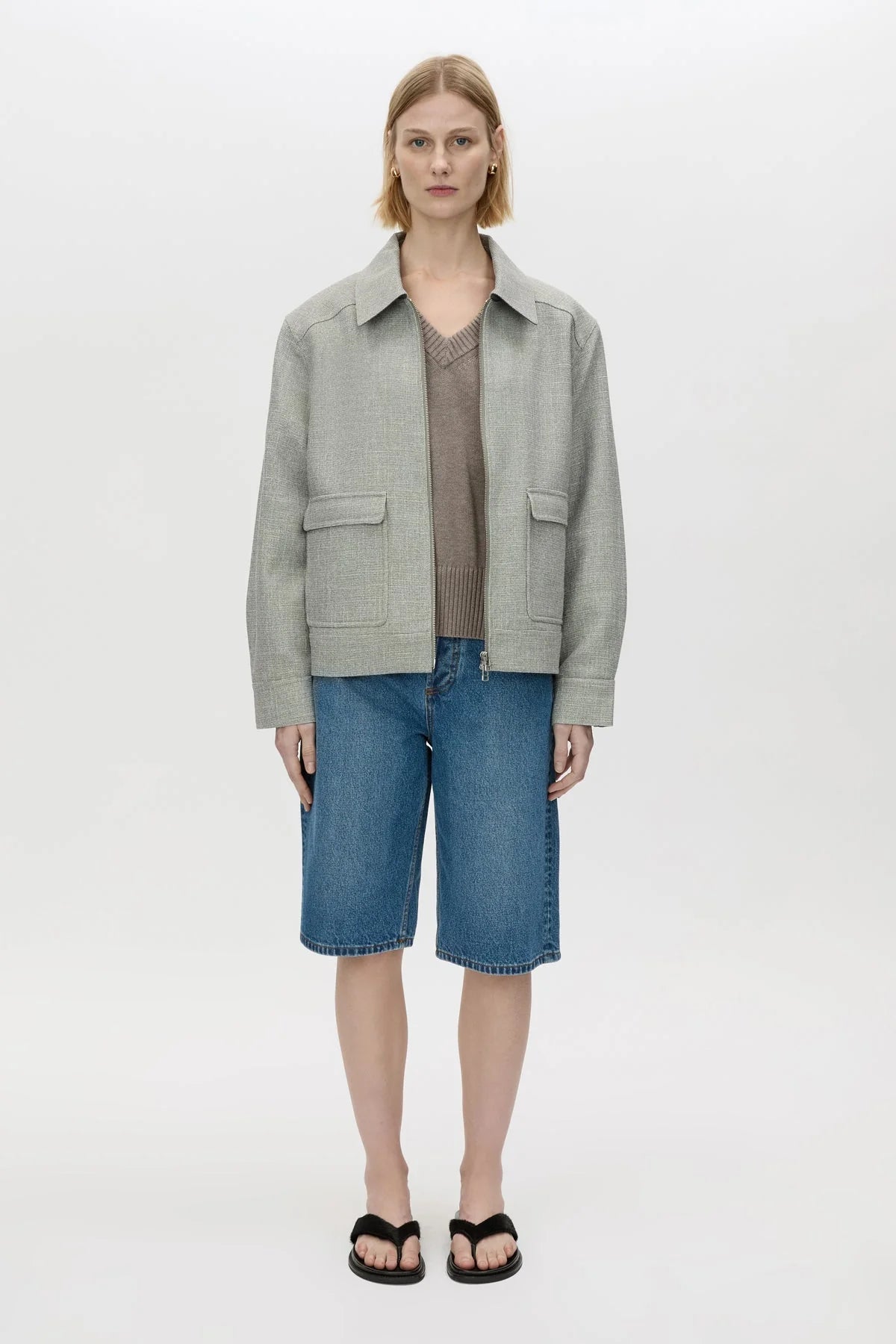 Camilla and Marc | Wright Collared Jacket | Reed Green | Palm Boutique