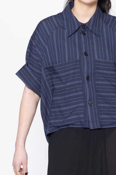 Company Of Strangers | Admiration Shirt | Navy Stripe | Palm Boutique