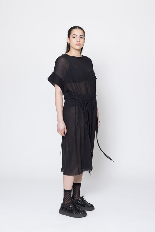 Company Of Strangers | Borderline Dress | Black Crinkle | Palm Boutique