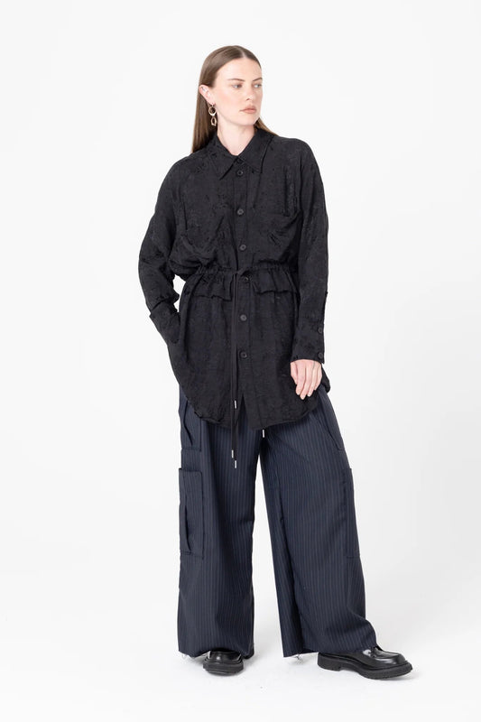 Company Of Strangers | Facts Shirtdress | Black Jacquard | Palm Boutique