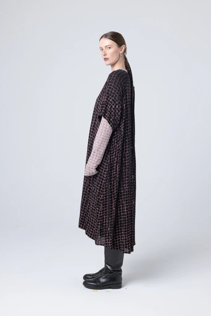 Company Of Strangers | We Float Dress | Black Grid | Palm Boutique