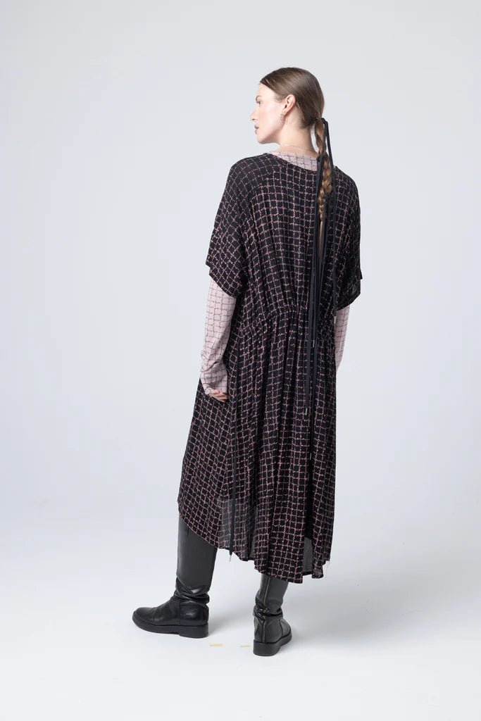 Company Of Strangers | We Float Dress | Black Grid | Palm Boutique