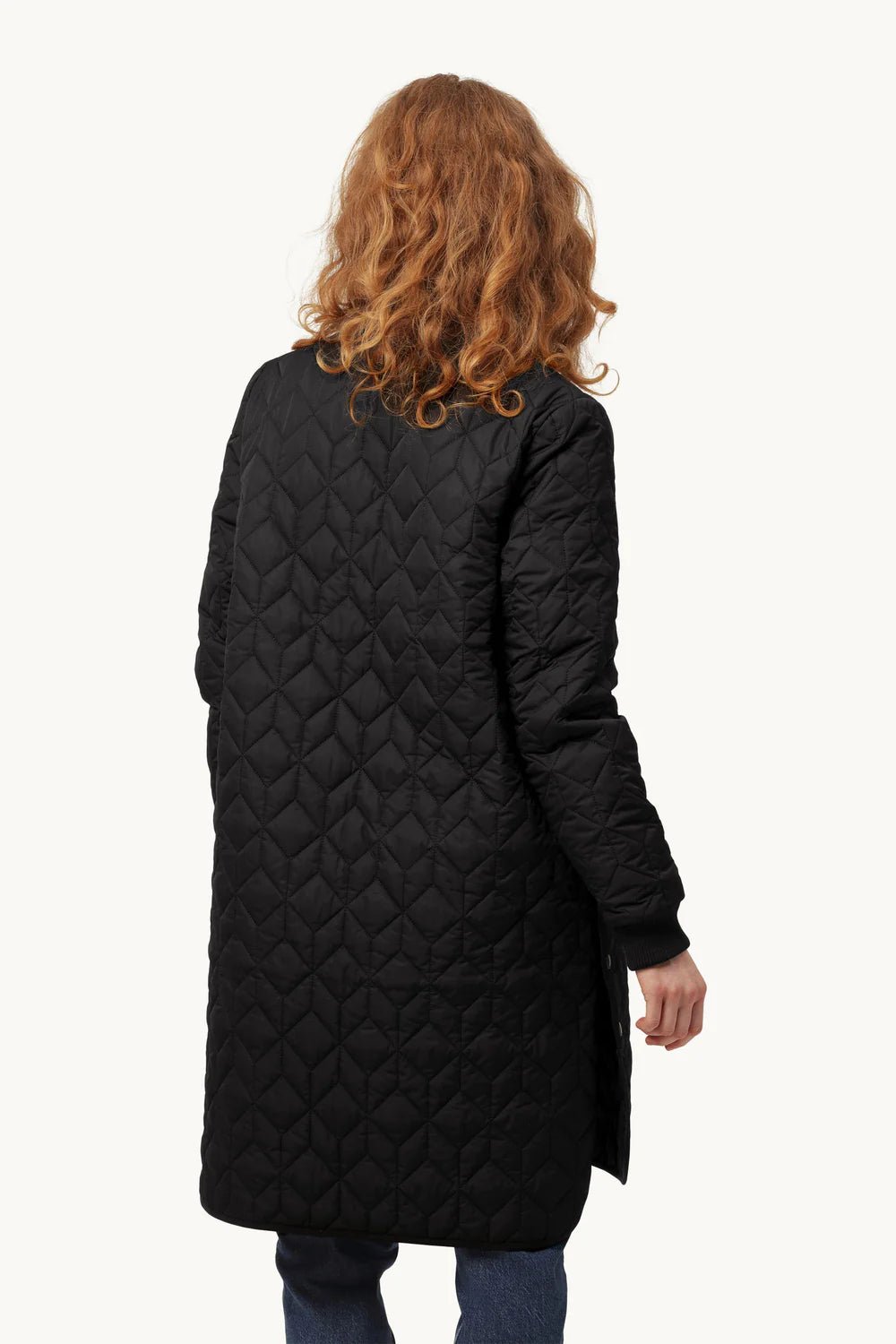 Ilse Jacobsen | ART06 Long Quilt Coat | Black | Palm Boutique