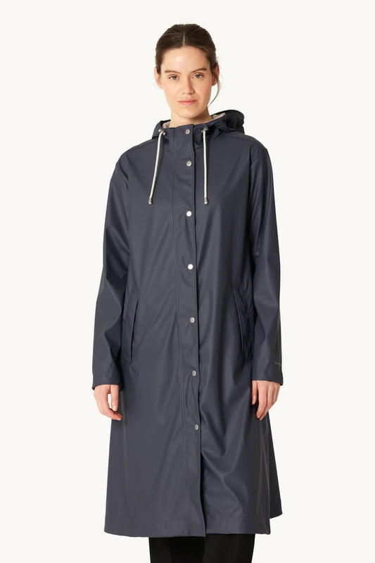 Ilse Jacobsen | RAIN232FR Long Rain Jacket | Ombre Blue | Palm Boutique