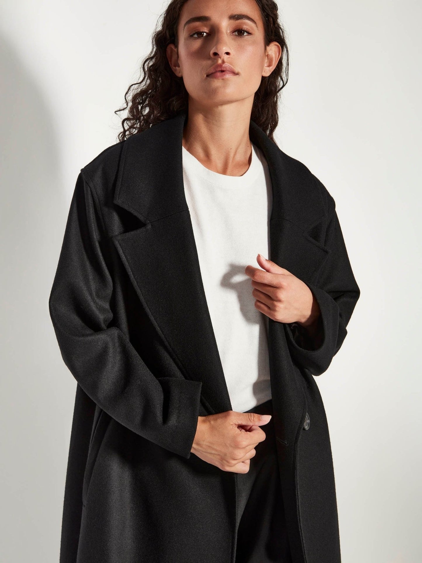 Juliette Hogan | Cassia Coat | (Wool Melton) Black | Palm Boutique