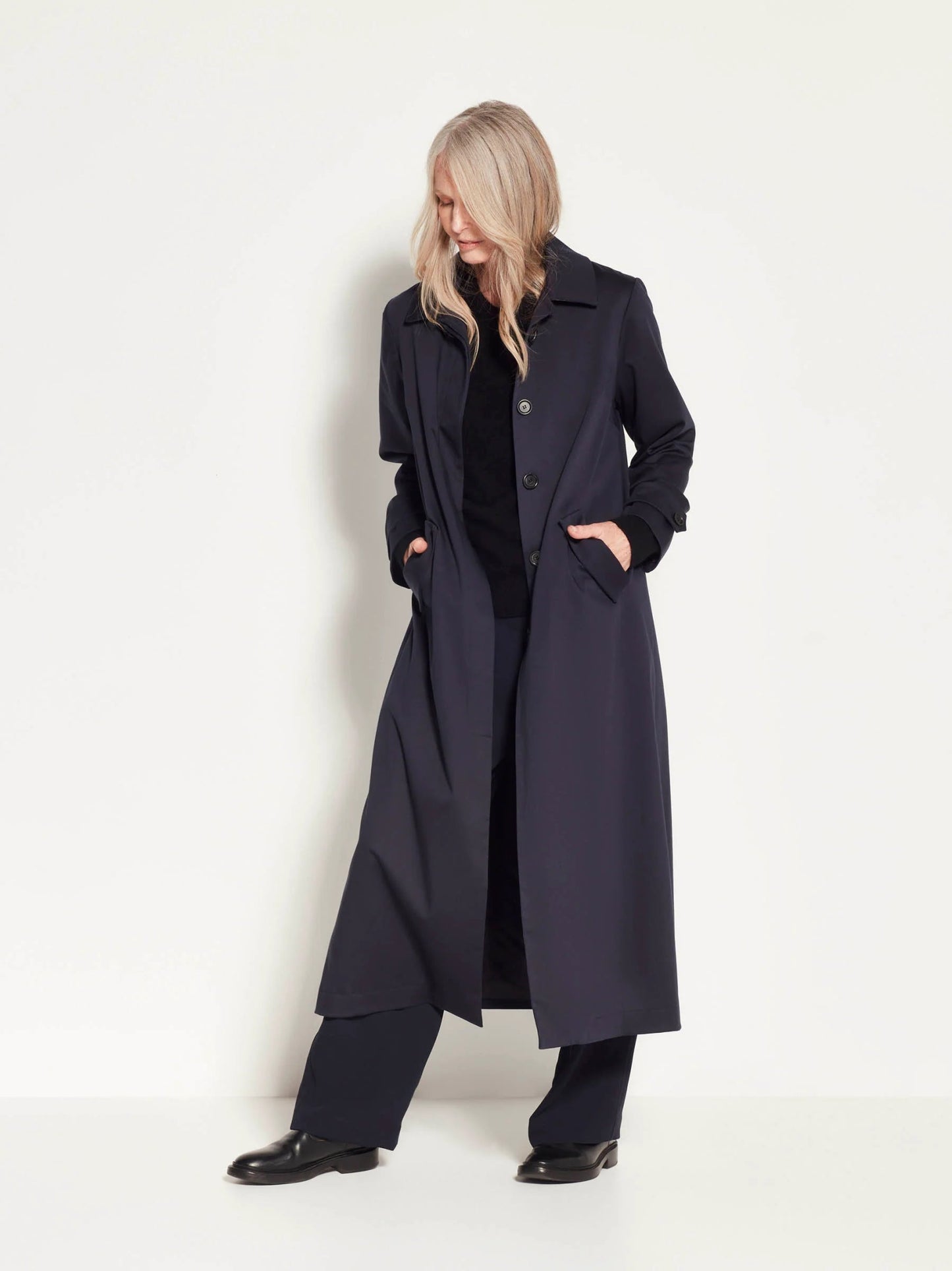 Juliette Hogan | Cleo Trench | Navy | Palm Boutique
