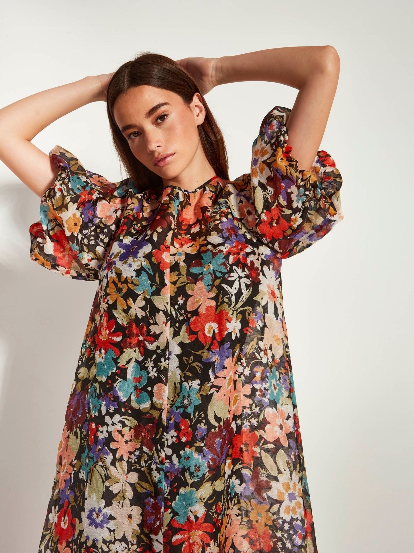 Juliette Hogan | Emmy Dress (Petal Parade Linen Silk) | Ember | Palm Boutique