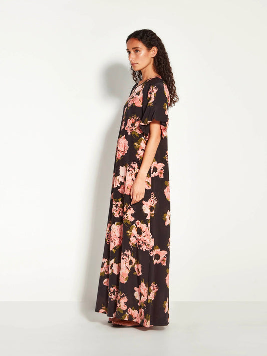 Juliette Hogan | Emmy Dress (Ruffled Tulips Silk) | Shadow | Palm Boutique