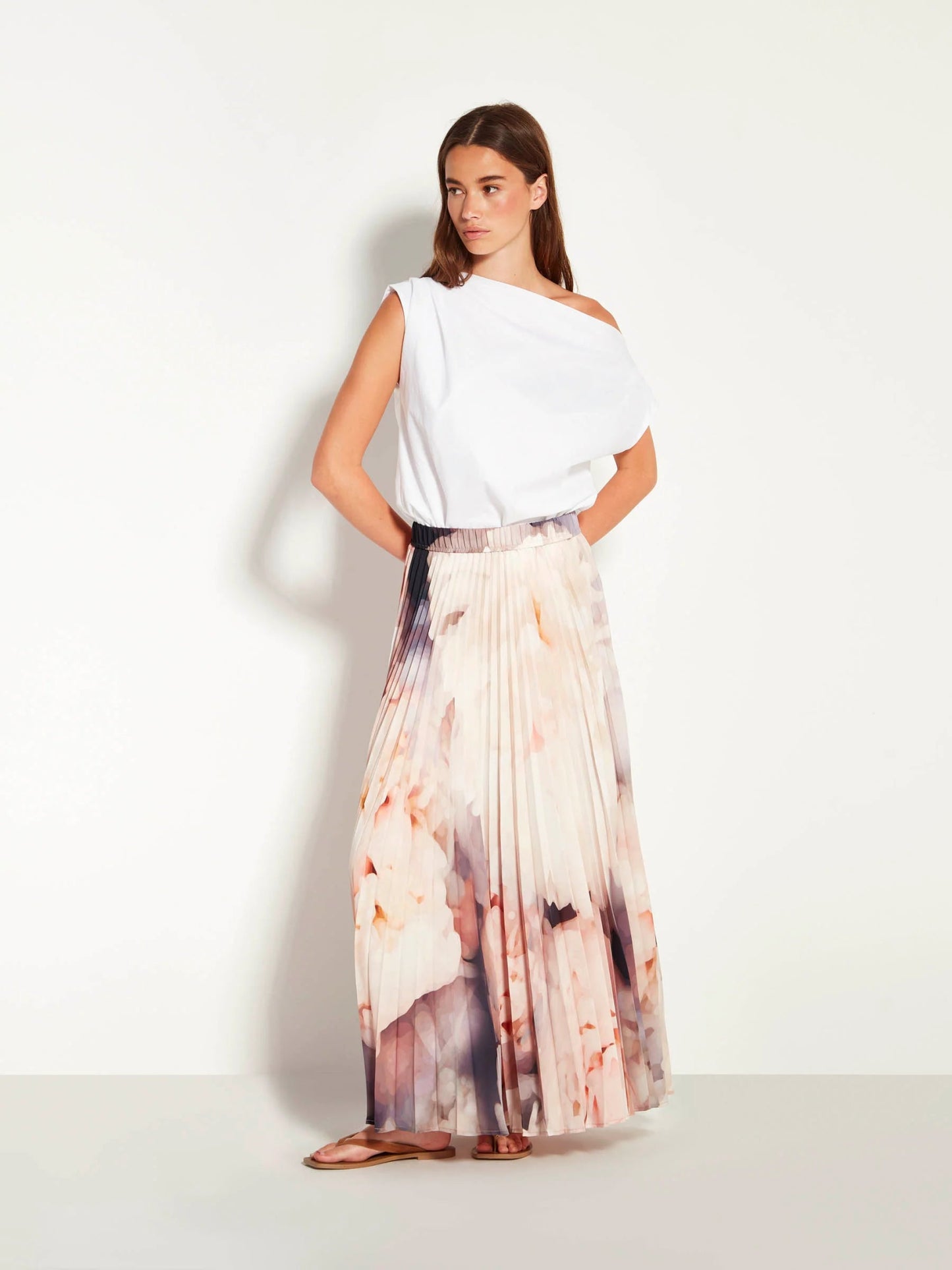 Juliette Hogan | Evelyn Pleat Skirt | (Bloom Crepe) Bouquet | Palm Boutique