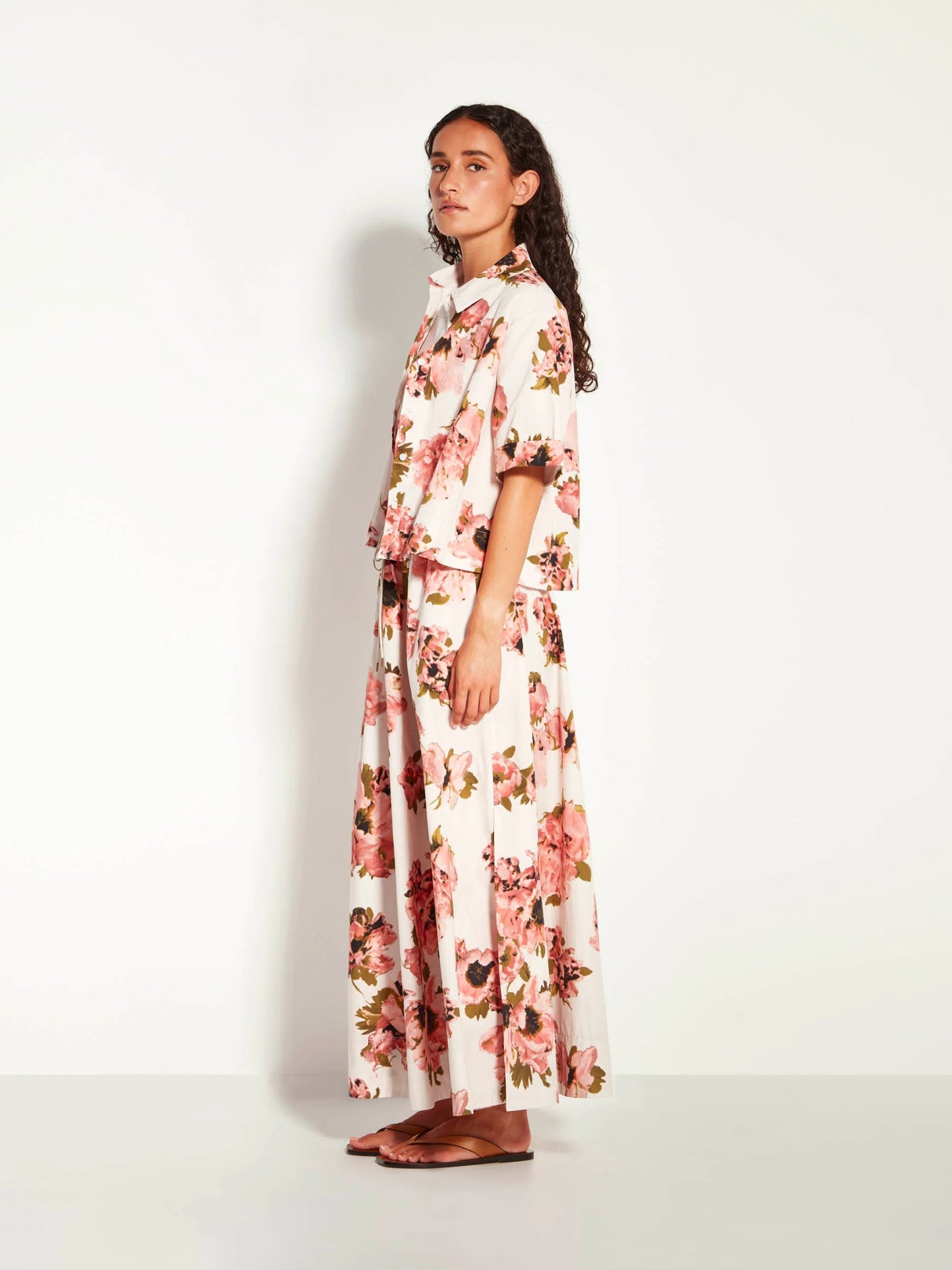 Juliette Hogan | Everly Shirt (Ruffled Tulips Cotton) | Glow | Palm Boutique