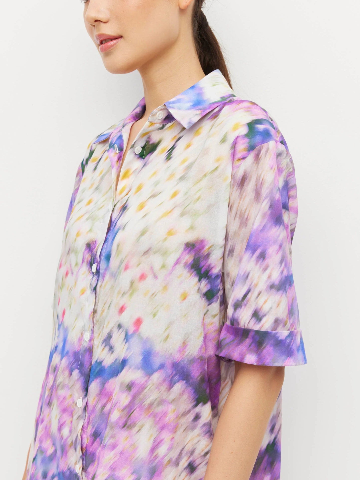 Juliette Hogan | Isle Shirtdress (lavender mist cotton) | Aster | Palm Boutique