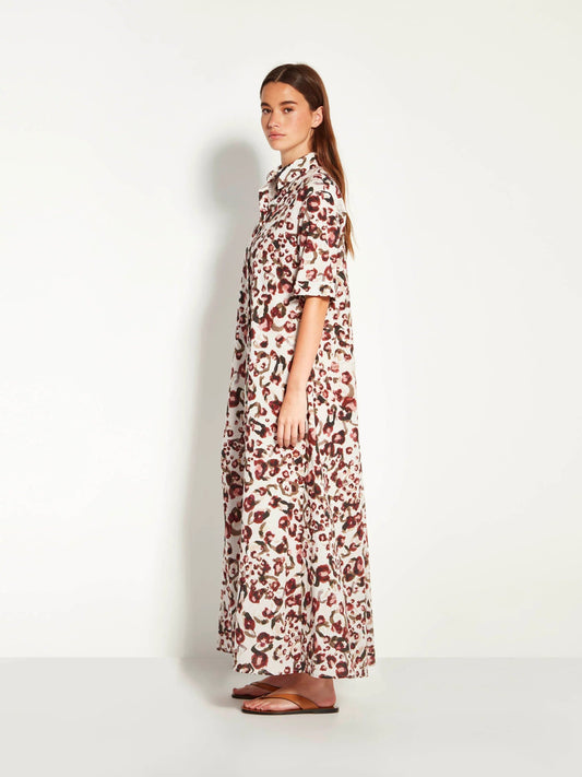 Juliette Hogan | Isle Shirtdress | (Leo Cotton) Savanna | Palm Boutique
