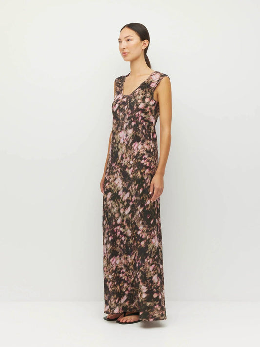 Juliette Hogan | Kenna Dress (Blush Petals Silk CDC) Soft Camelia | Palm Boutique