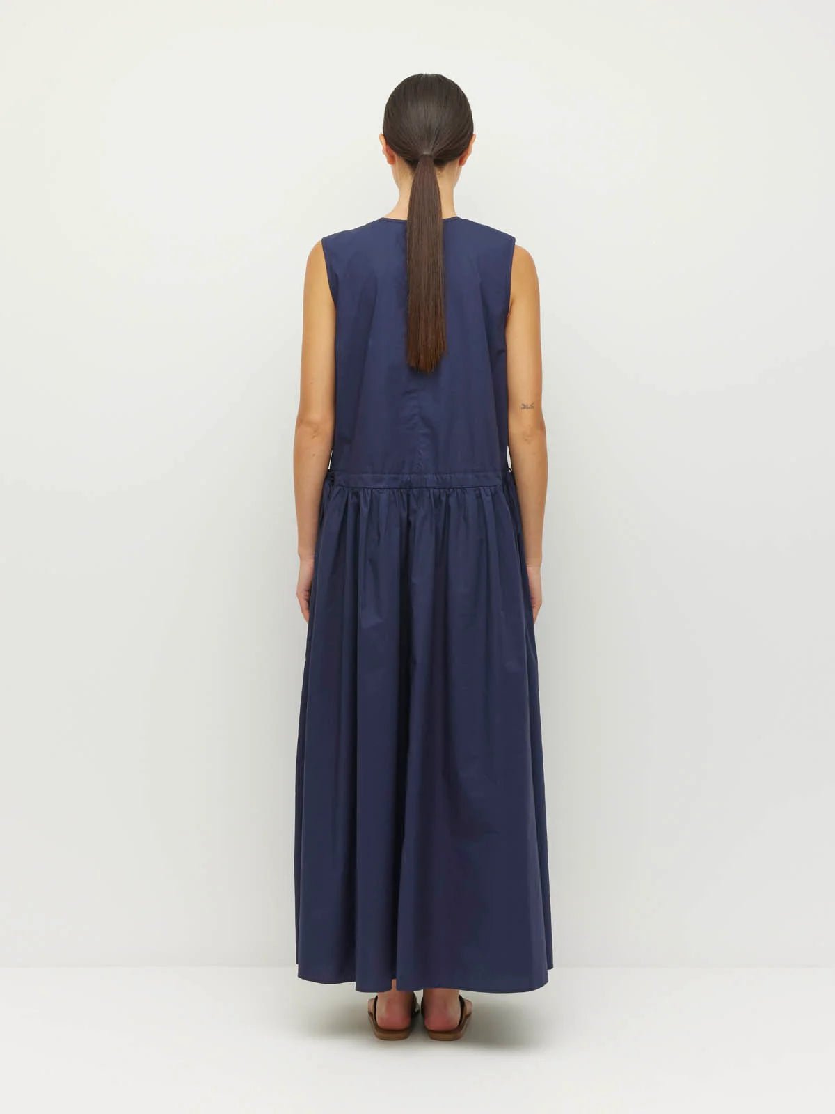 Juliette Hogan | Romi Dress (Crisp Poplin) Navy | Palm Boutique