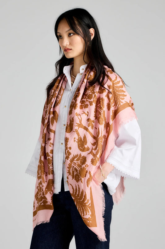 Karen Walker | Animal Kingdom Modal Twill Scarf | Pink | Palm Boutique