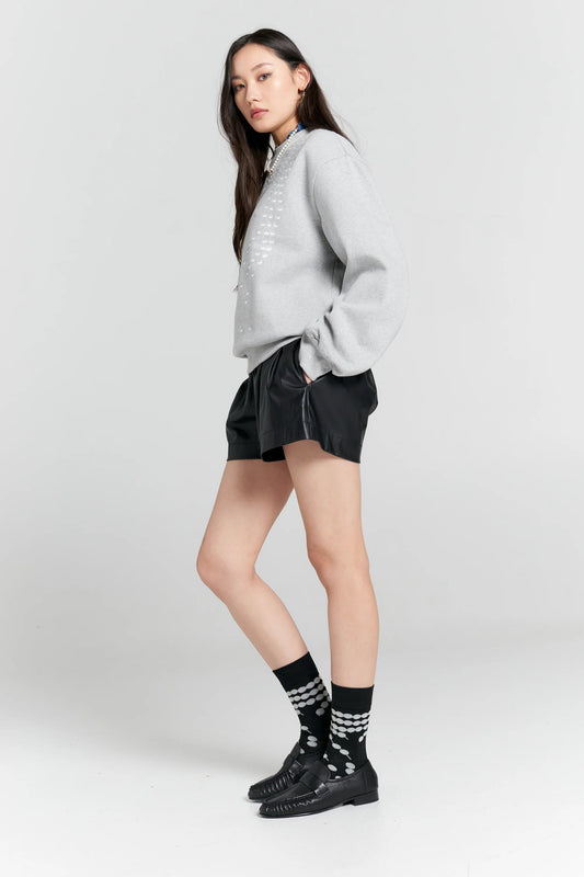 Karen Walker | Broken Pearls Crewneck Sweatshirt | Grey Marle | Palm Boutique